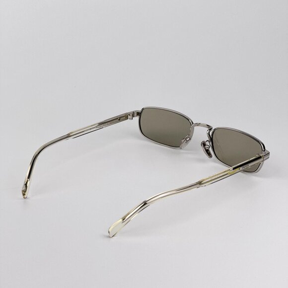 Prada PRB54S Sunglasses – Silver Rectangle Metal Brown Lenses |Model 1BC30P - Picture 5 of 11